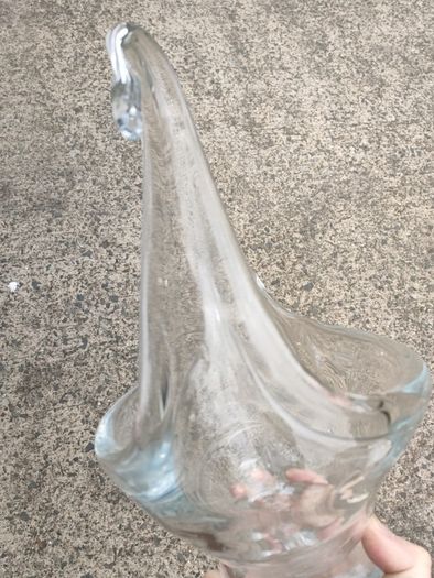 Hand blown glass swan