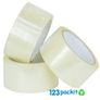 Lot of 6 rolls clear packaging tape premium 66 meters long x 50 mm wide industrial quality Image 2