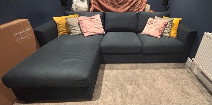 IKEA Sofa with chaise longue storage
