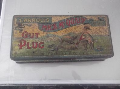 a antique mick mc quaid tin