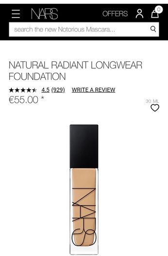 Nars foundation Multiple colours