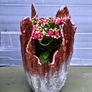 Handmade Flower Pots - Abstract Gold, Copper, Silver Flower Pot - Unique Drape Vase Image 7