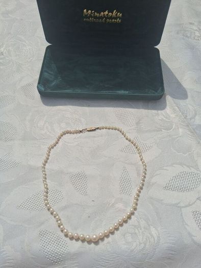 9k Gold Freshwater Graduating Pearl Necklace