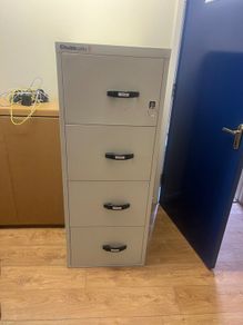 Fire proof filing cabinet with keys