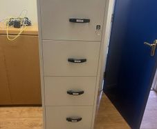 Fire proof filing cabinet with keys
