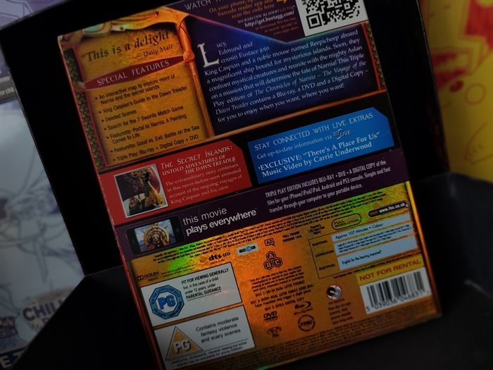 The Chronicles Of Narnia ! The Voyage Of The Dawn Treader ! Blu-ray ! 2011 !