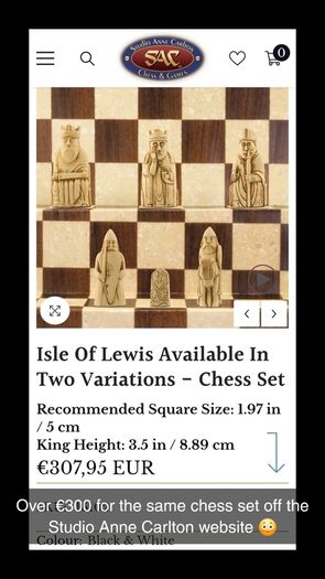 Rare unused Handmade Chess Set