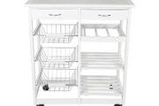 BRAND NEW Kitchen Islands Trolleys Hotel Catering Serving Trolley Moveable Kitchen Storage Rack Four-layer Home Utility Shelf Trolley HWC