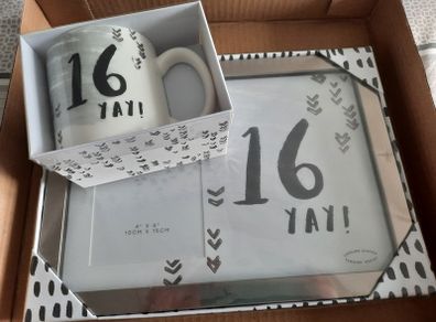 Brand New 16th Birthday frame and mug