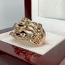 Diamond D'Joy Luxury: Natural Champagne Diamond Bubble Ring Image 7