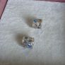 Pandora silver/blue CZ rippling pond charms set of two in good condition Image 4