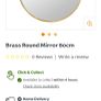 Brass round mirror 80cm Image 2