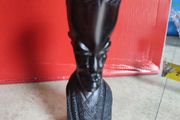Carved Ebony / Dark Wood Tribal African Head / Bust Sculpture