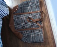 Primark Faux Leather & Material Tote  Bag.