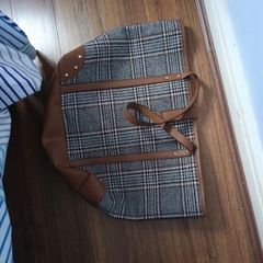 Primark Faux Leather & Material Tote  Bag.