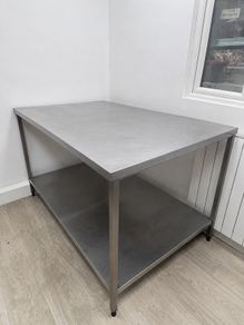 Stainless Steel Commercial Work Table On Casters (2 Available)