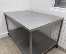 Stainless Steel Commercial Work Table On Casters (2 Available)