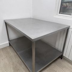Stainless Steel Commercial Work Table On Casters (2 Available)