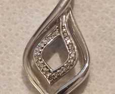 Sterling silver diamond necklace