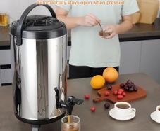 Thermal Hot and Cold Drink Server Dispenser with Spigot Handle, Food-grade for Hot Tea Coffee Water Restaurant Drink Shop