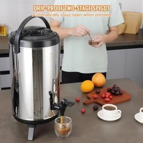 Thermal Hot and Cold Drink Server Dispenser with Spigot Handle, Food-grade for Hot Tea Coffee Water Restaurant Drink Shop