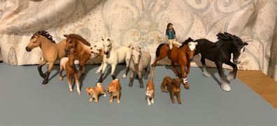 Schleich Horse and Animal Bundle - Retired Models - Figures Pony Club