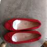 UNISA Red suede ballet flats. Size 38 (fit like 37) Never worn. Image 2