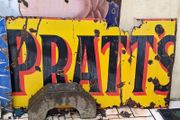 Huge Pratts motoring Enamel Sign
