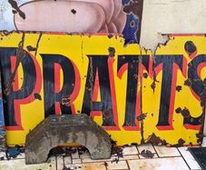 Huge Pratts motoring Enamel Sign