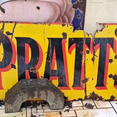 Huge Pratts motoring Enamel Sign