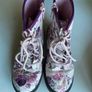 girl boots - pink flowers Image 2