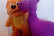 The Natural Confectionery Company Advertising Plush Dinosaur and Bear