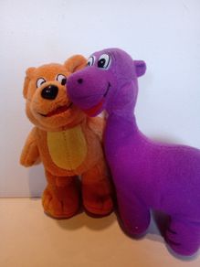 The Natural Confectionery Company Advertising Plush Dinosaur and Bear