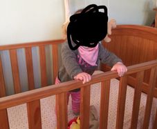 Cot and Mattress Set - converts to toddler bed