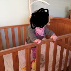 Cot and Mattress Set - converts to toddler bed