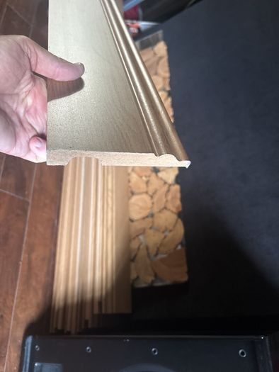 5" oak wrapped mdf skirting