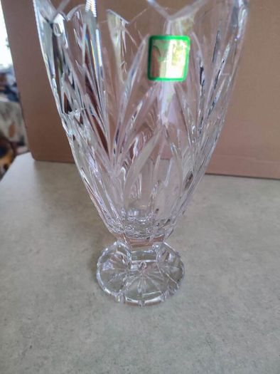 Waterford Marquis Crystal 8 inches Canterbury Vase Scalloped Edge  made in Poland.