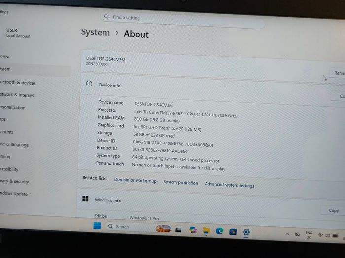 Lenovo ThinkPad T490 Intel i7 8th Gen | 20GB RAM | 256GB SSD | Windows 11 | Office 2021