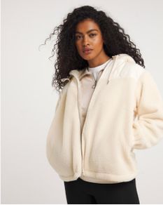 Full Zip Hybrid  Borg Fleece Jacket  JD Williams