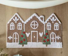 Gingerbread House Bath Mat