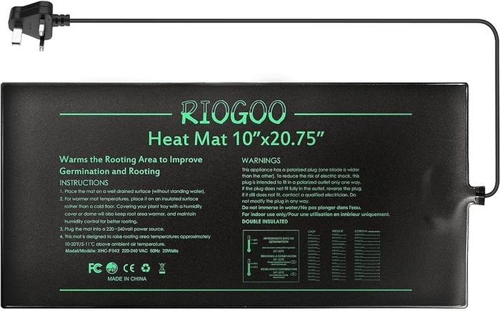 NEW SALE | Seedling Heat Mat, Waterproof Greenhouse Heating Pad 10" x 20.75" Germination Heated Propagator Warming Mat for Terrarium Reptile Amphibian
