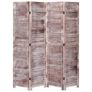 4-Panel Room Divider Brown 140x165 cm Wood Image 7