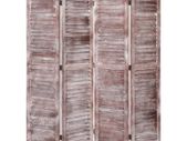 4-Panel Room Divider Brown 140x165 cm Wood