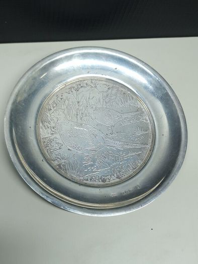 Vintage Irish sterling silver shamrock / clover trinket dish, fully hallmarked Dublin.