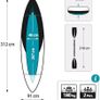 K2 Kayak, 2-Person Inflatable Kayak Set with Aluminum Oars and High Output Air Pump Image 3