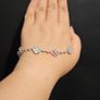 Sumiyaki Mother of Pearl-Like and Diamante 4 Leaf Clover Bracelet Image 2