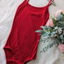 bodysuit Red ribbed bodysuit with straps from Bershka bodysuit Basic Red Image 2