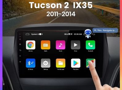 2din Android 11 Car Radio Multimedia GPS Maps Video Player Navigation GPS For Hyundai Tucson IX35 2011-2014