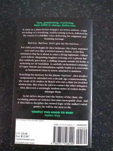 Bad Love - Jonathan Kellerman