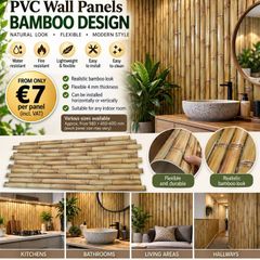 Bamboo Style PVC Wall Panels  Natural & Stylish D